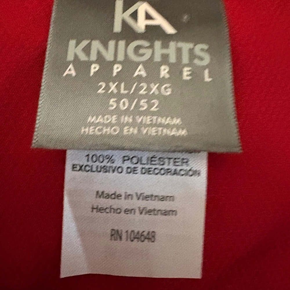 Knights Apparel Alabama Crimson Tide Quarter Zip Windbreaker Red‎ Mens 2XL - Picture 3 of 7